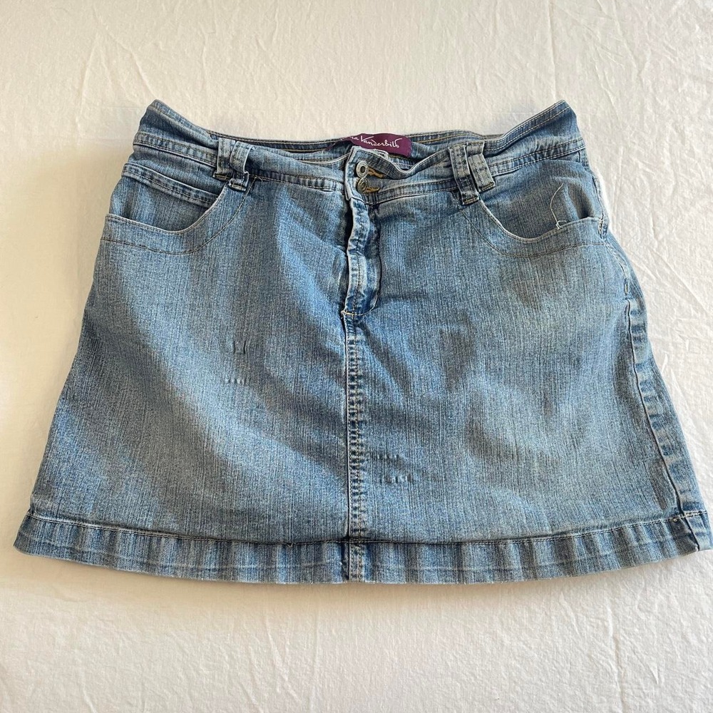y2k lowrise jean mini skirt